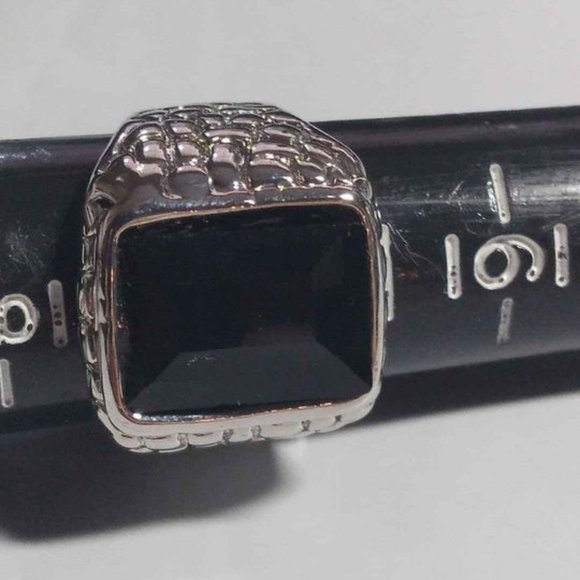 Men's Black Onyx Cubic Zirconia so 7,10,8 - Picture 3 of 4